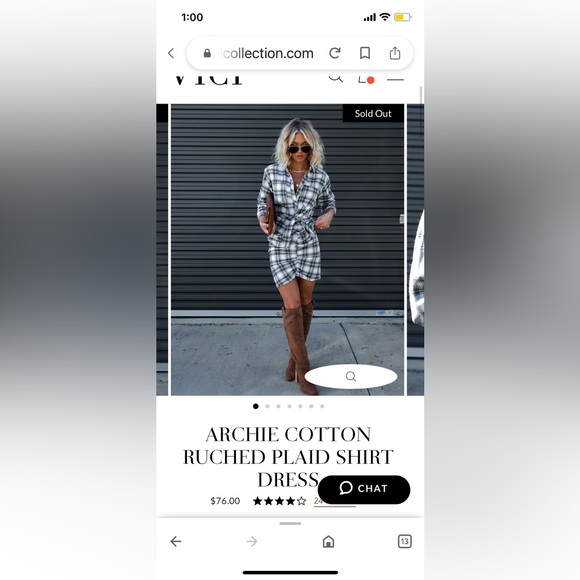 VICI boutique - BNWT plaid button down wrap dress. - Picture 2 of 6